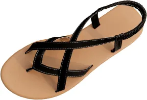 Sandals Womens Flat Sandals Strappy Dressy Comfortable Ankle Elastic Summer Thong Sandals for Beach