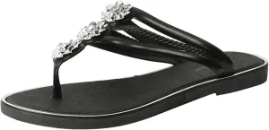Sandals Womens Flip Flops for Women Dressy Rhinestone T-Strap Thong Sandals for Summers Dress Beach