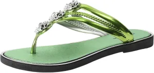 Sandals Womens Flip Flops for Women Dressy Rhinestone T-Strap Thong Sandals for Summers Dress Beach