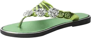 Sandals Womens Flip Flops for Women Dressy Rhinestone T-Strap Thong Sandals for Summers Dress Beach