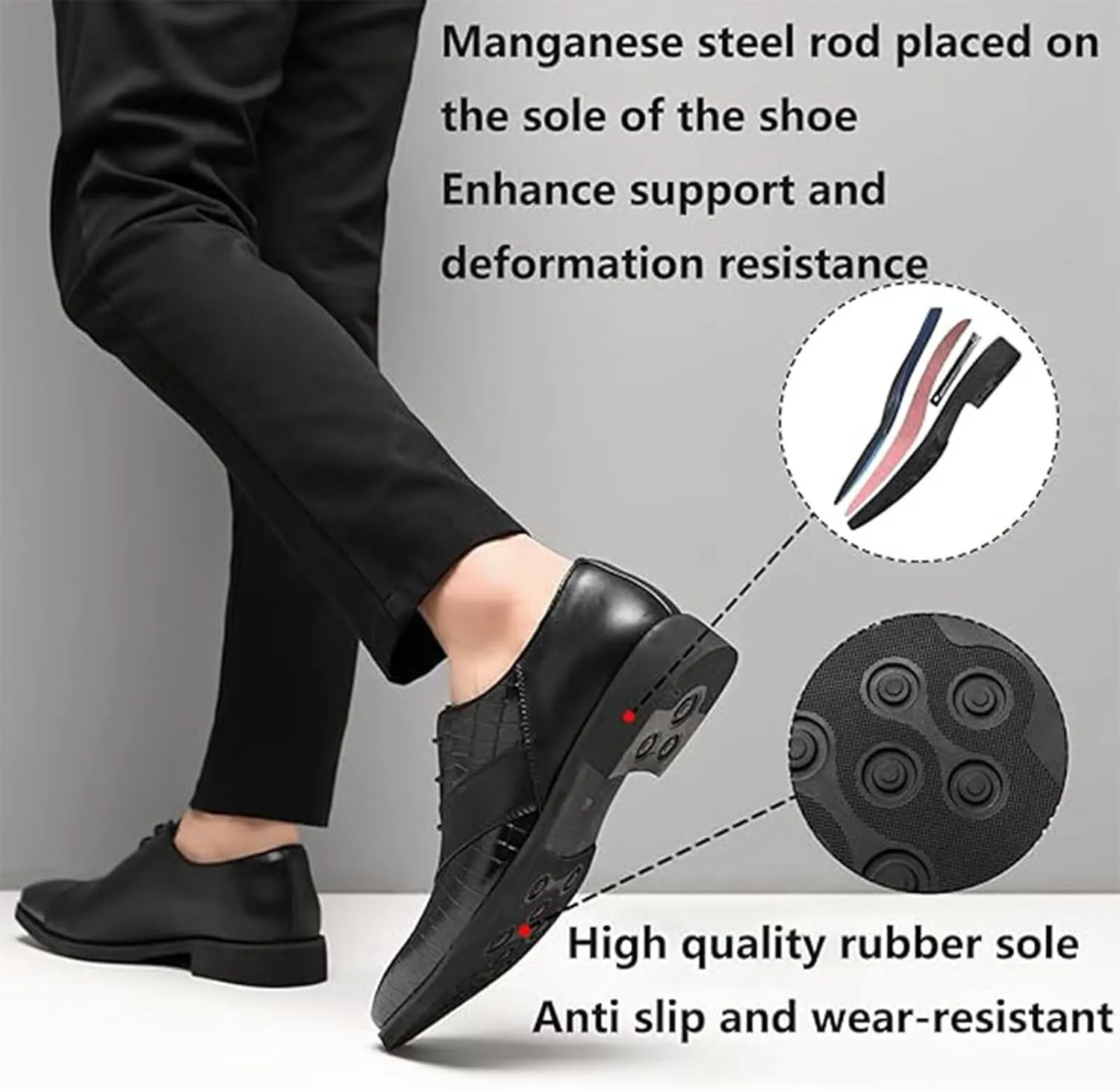 SANNAX Mens Oxfords Formal Lace Up Dress Shoes, Classic Business Casual Leather Shoes for Men
