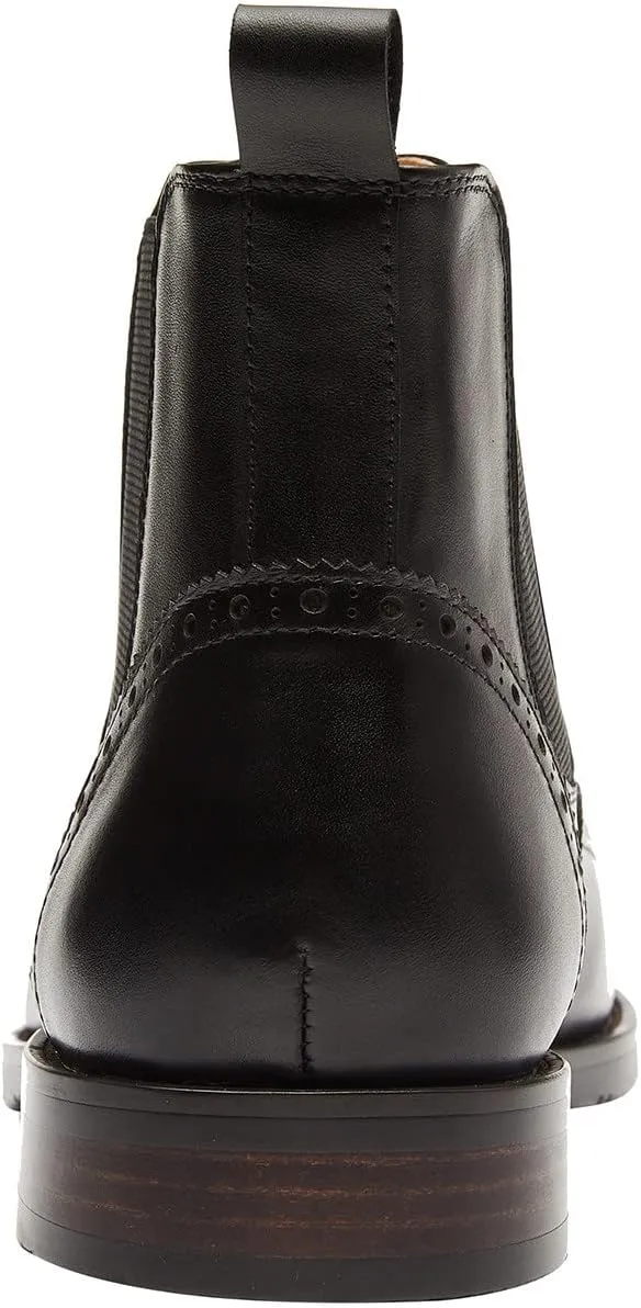 Santimon Men's Chelsea Boots Leather Formal Dress Boots For Men Business Casual Wingtip Ankle Boots