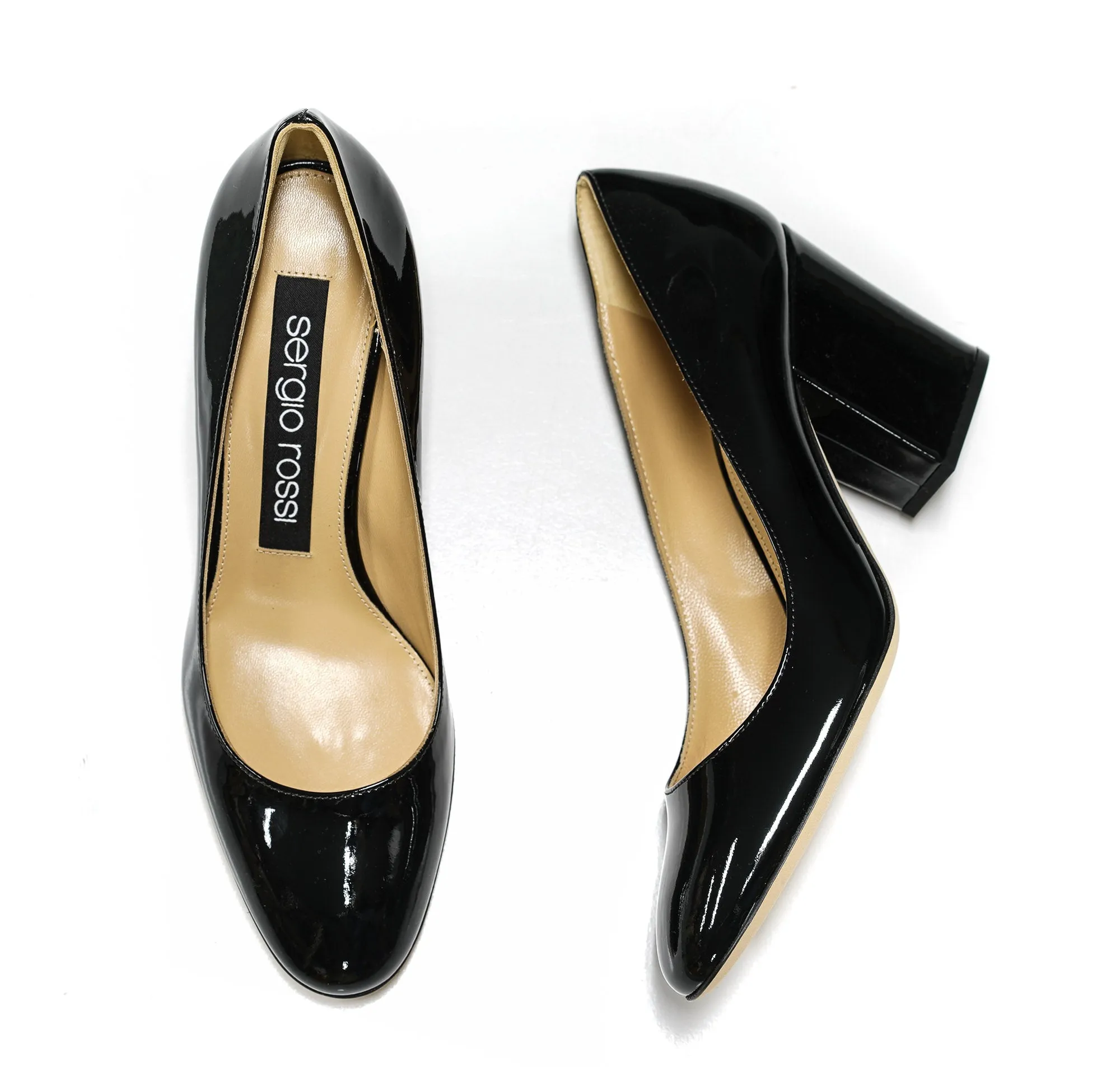 Sergio Rossi Women's Black Patent Pump A75252 40% OFF