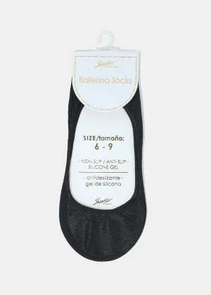 Shimmer Sheer Toe No-Show Socks