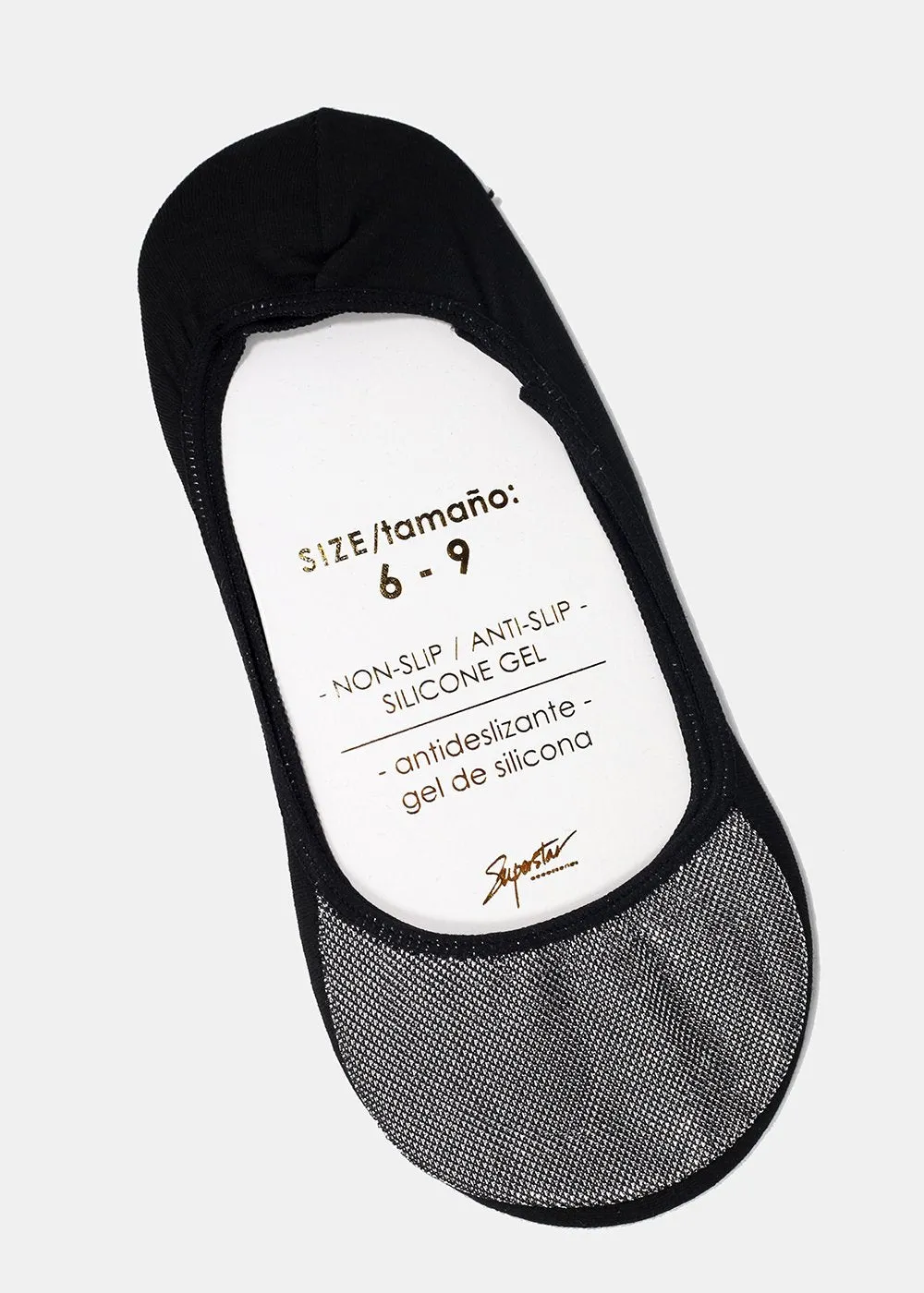 Shimmer Sheer Toe No-Show Socks