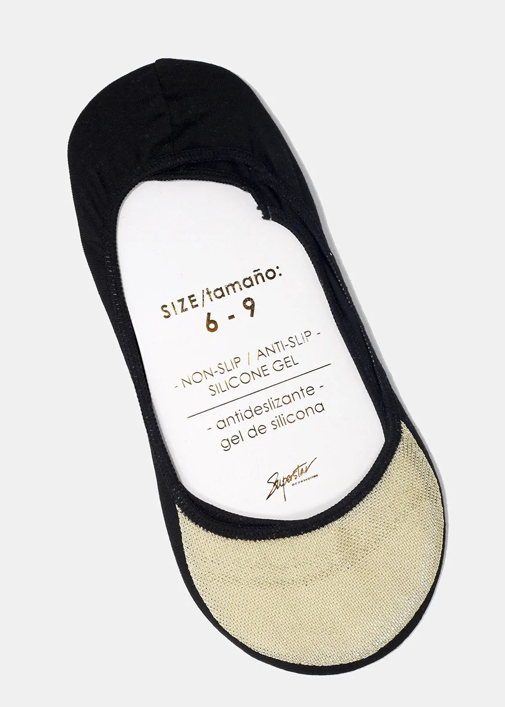 Shimmer Sheer Toe No-Show Socks