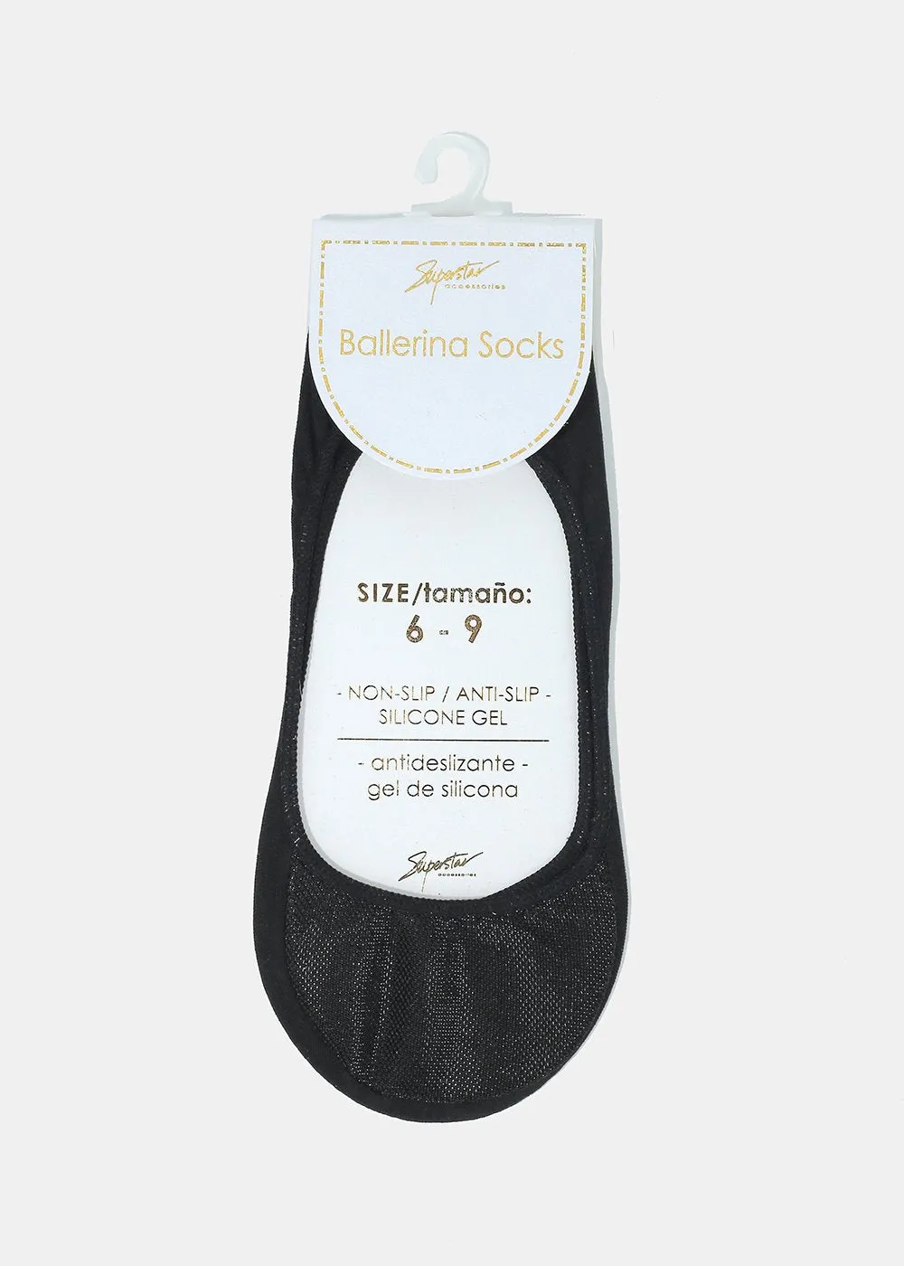 Shimmer Sheer Toe No-Show Socks