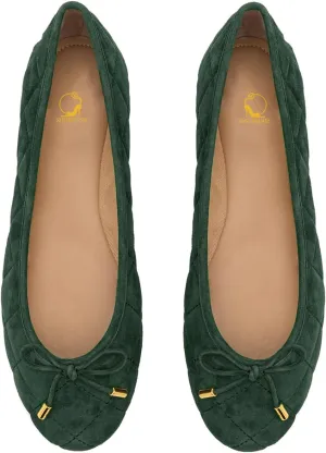 SHODENSE Women Bow Flats Suede Slip On Ballet Flats Round Closed Toe Quilted Ballerina Flats Comfort Flat Heel Dress Shoes Plaid Ladies Cute Elegant Casual Club Driver Flat Shoes Fall Daily 4-11 M US
