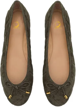 SHODENSE Women Bow Flats Suede Slip On Ballet Flats Round Closed Toe Quilted Ballerina Flats Comfort Flat Heel Dress Shoes Plaid Ladies Cute Elegant Casual Club Driver Flat Shoes Fall Daily 4-11 M US