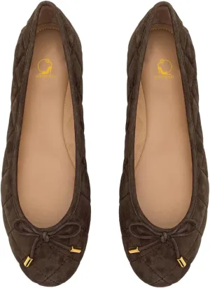 SHODENSE Women Bow Flats Suede Slip On Ballet Flats Round Closed Toe Quilted Ballerina Flats Comfort Flat Heel Dress Shoes Plaid Ladies Cute Elegant Casual Club Driver Flat Shoes Fall Daily 4-11 M US