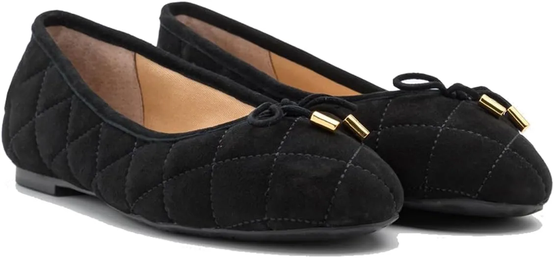 SHODENSE Women Bow Flats Suede Slip On Ballet Flats Round Closed Toe Quilted Ballerina Flats Comfort Flat Heel Dress Shoes Plaid Ladies Cute Elegant Casual Club Driver Flat Shoes Fall Daily 4-11 M US