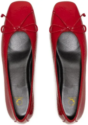 SHODENSE Women Flats Shoes Bow Square Closed Toe Ballet Flats Slip On Metallic Flat Shoe Matte Patent Leather Snakeskin Low Hidden Wedge Heel Office Work Shoes Driving Flats Church Club Fall 4-11 M US