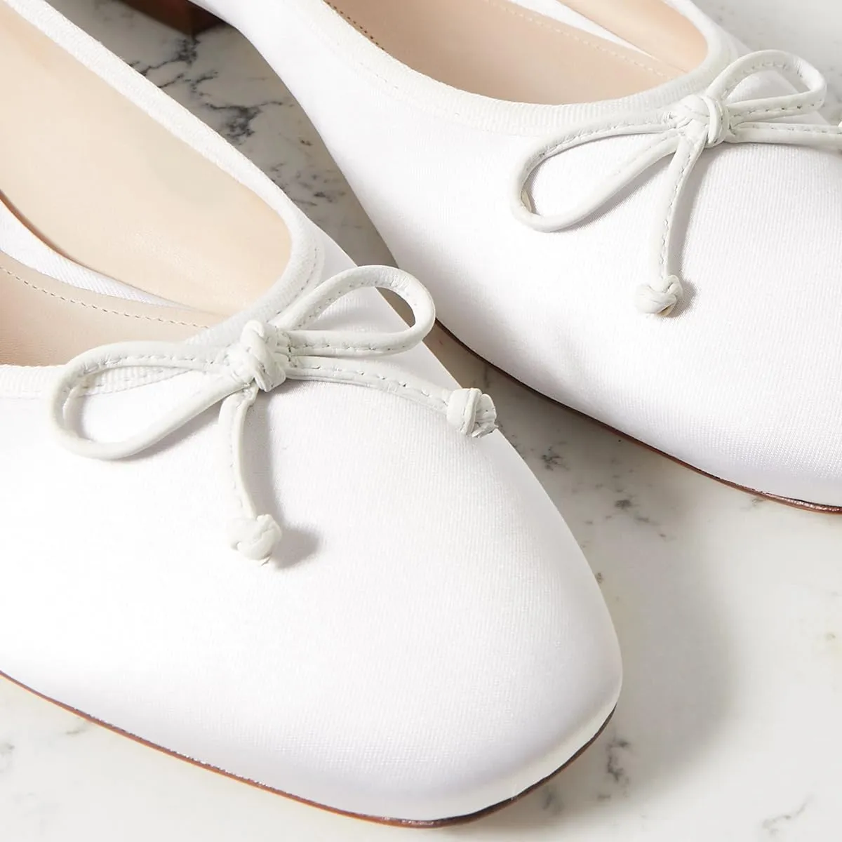 SHODENSE Women Satin Flats Shoes Bow Square Closed Toe Slip On Ballet Flats Slip On Comfortable Flat Heel Office Work Shoes Girls Driving Flats Club Church Spring Fall Dance Dress Flats 4-11 M US