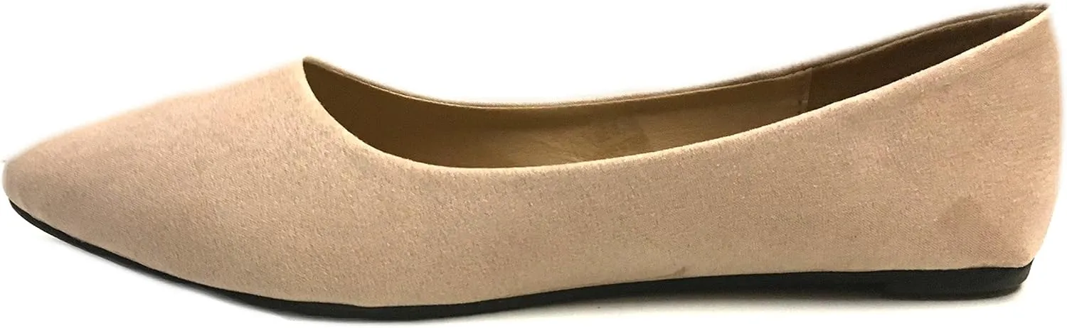 Shoes 18 Womens Faux Suede Rhinestone Ballerina Ballet Flats Shoes