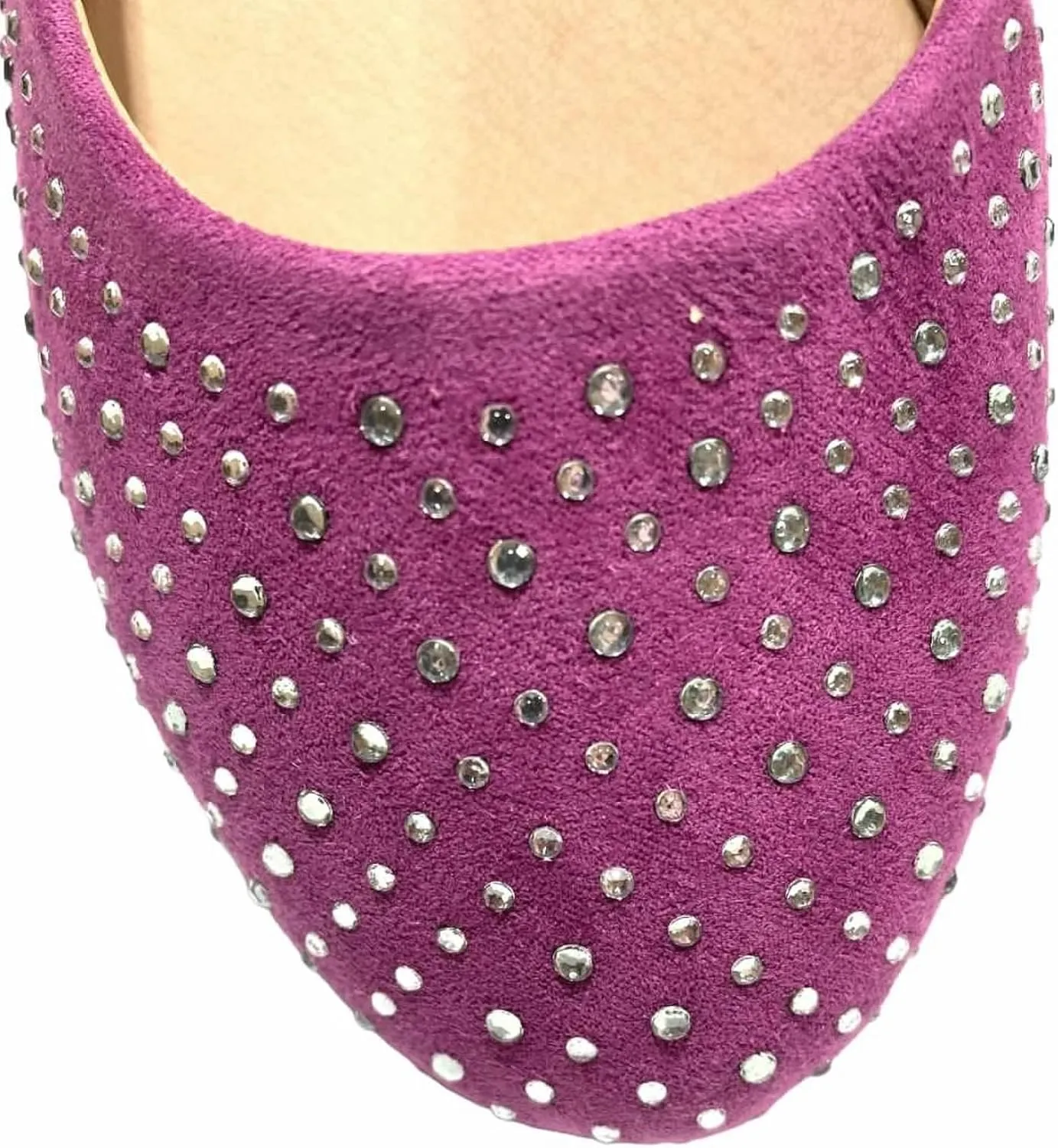Shoes 18 Womens Faux Suede Rhinestone Ballerina Ballet Flats Shoes