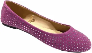 Shoes 18 Womens Faux Suede Rhinestone Ballerina Ballet Flats Shoes