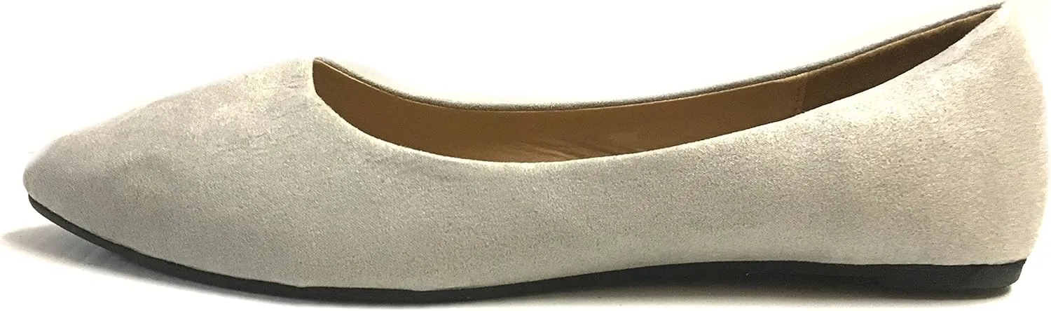 Shoes 18 Womens Faux Suede Rhinestone Ballerina Ballet Flats Shoes