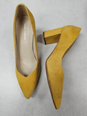 Shoes Heels Block By Marc Fisher In Yellow, Size:8