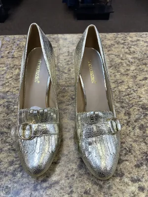 Shoes Heels Stiletto By Shoedazzle In Gold, Size: 11