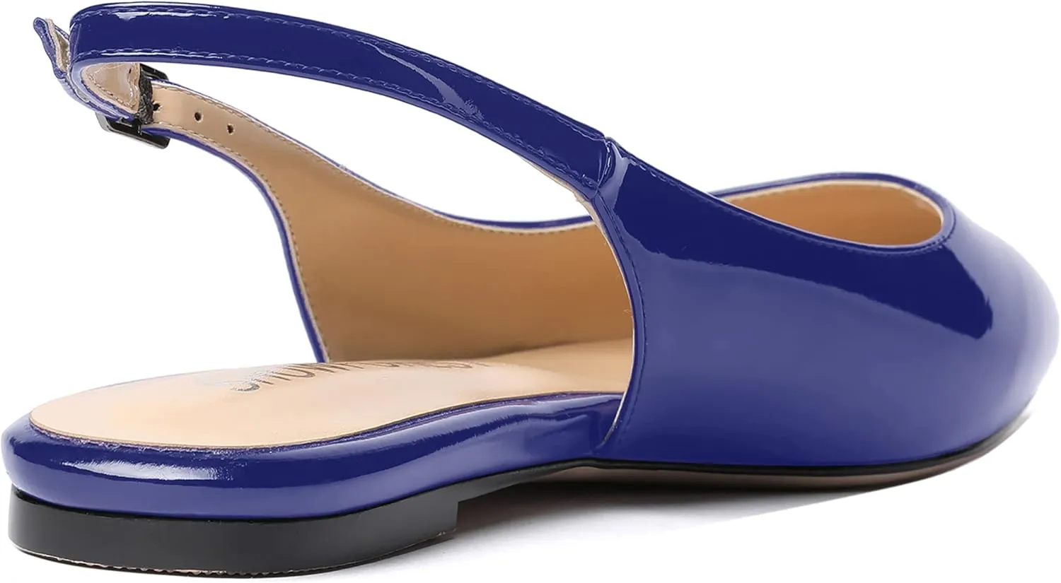 SHOWFOREST Women's Slingback Office Patent Pointed Toe Flats Sandals Casual Dress Shoes