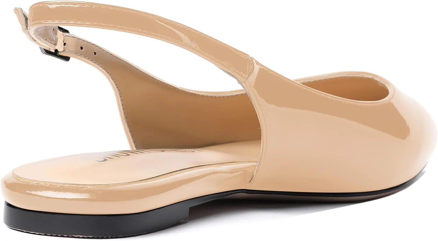 SHOWFOREST Women's Slingback Office Patent Pointed Toe Flats Sandals Casual Dress Shoes