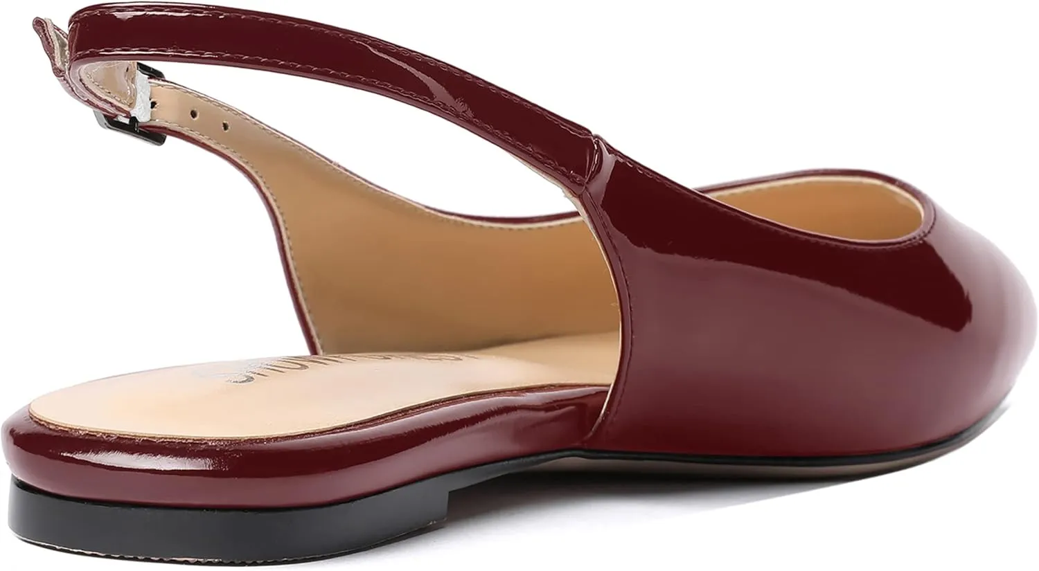 SHOWFOREST Women's Slingback Office Patent Pointed Toe Flats Sandals Casual Dress Shoes