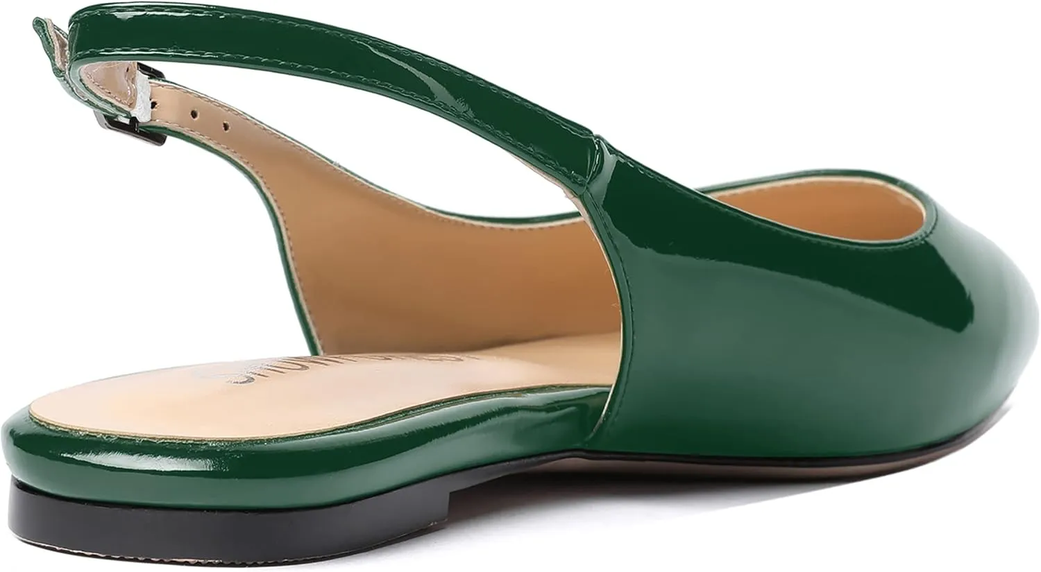 SHOWFOREST Women's Slingback Office Patent Pointed Toe Flats Sandals Casual Dress Shoes