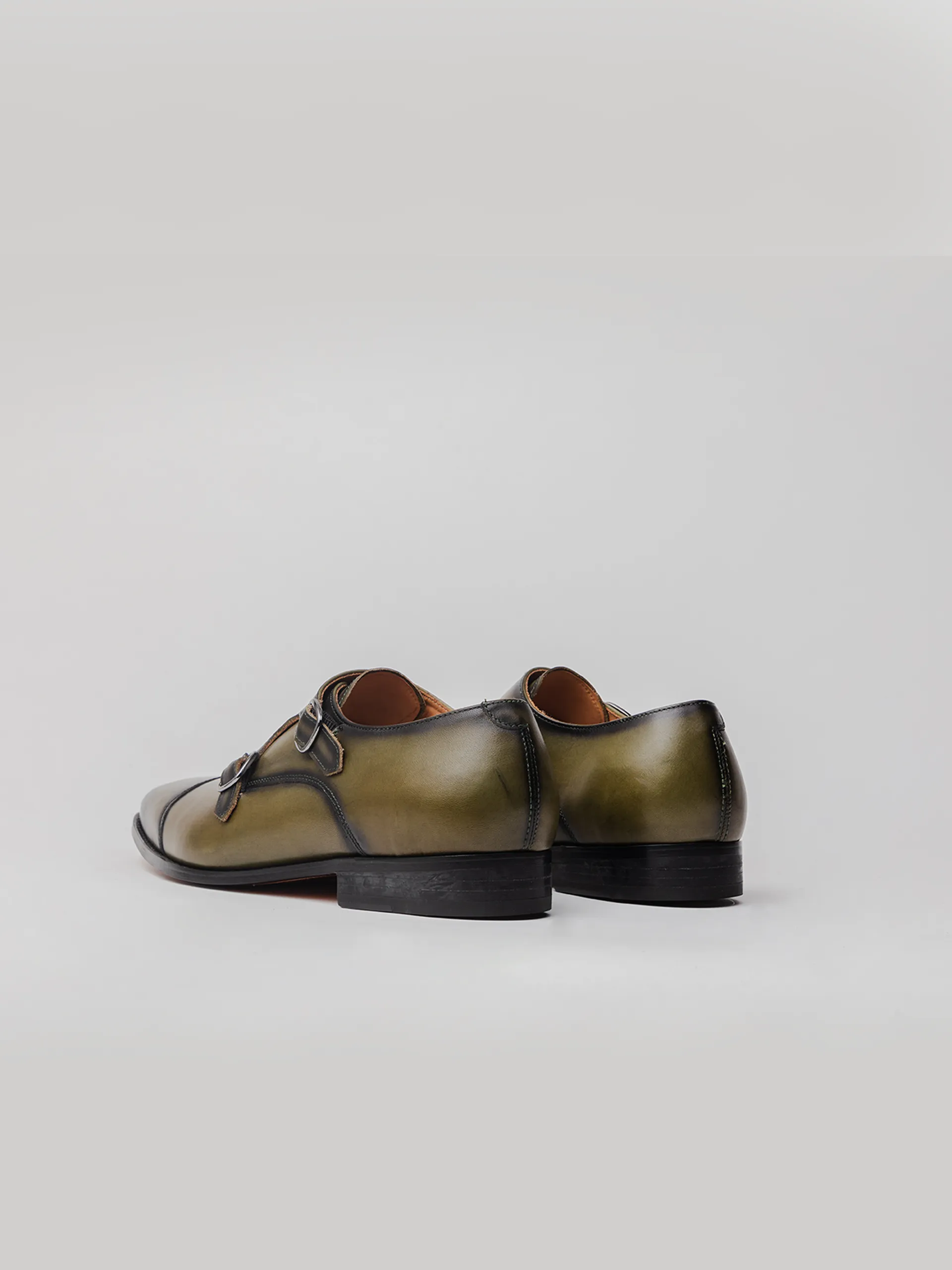 Shubhan Double Monk - Olive Patina