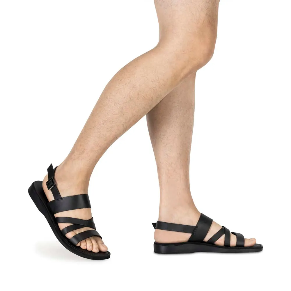 Silas - Leather Slingback Sandal | Black