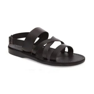Silas - Leather Slingback Sandal | Black