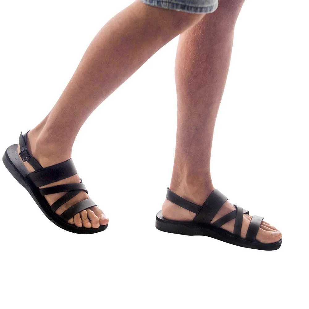 Silas - Leather Slingback Sandal | Black