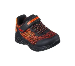 Skechers Kid's Microspec 2.0 Sneakers- Black/ Red