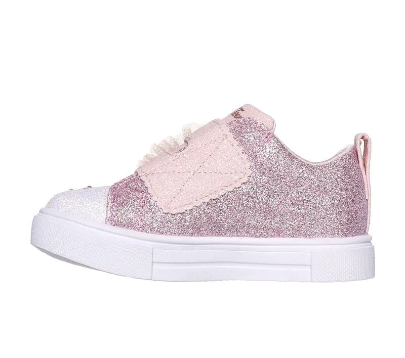 Skechers Kid's Twinkle Sparks Sneakers- Glitter Gems/ Rose Gold
