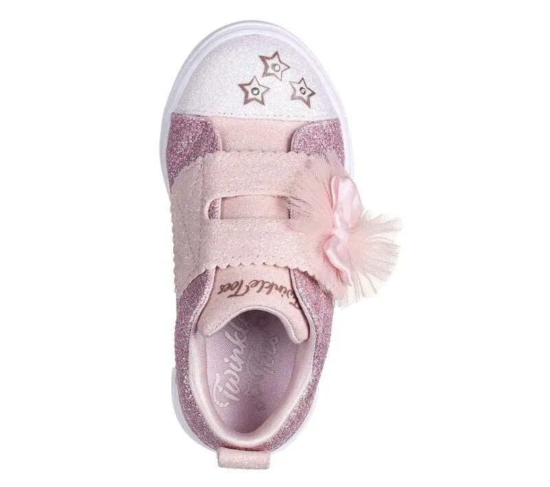 Skechers Kid's Twinkle Sparks Sneakers- Glitter Gems/ Rose Gold