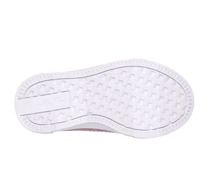 Skechers Kid's Twinkle Sparks Sneakers- Glitter Gems/ Rose Gold