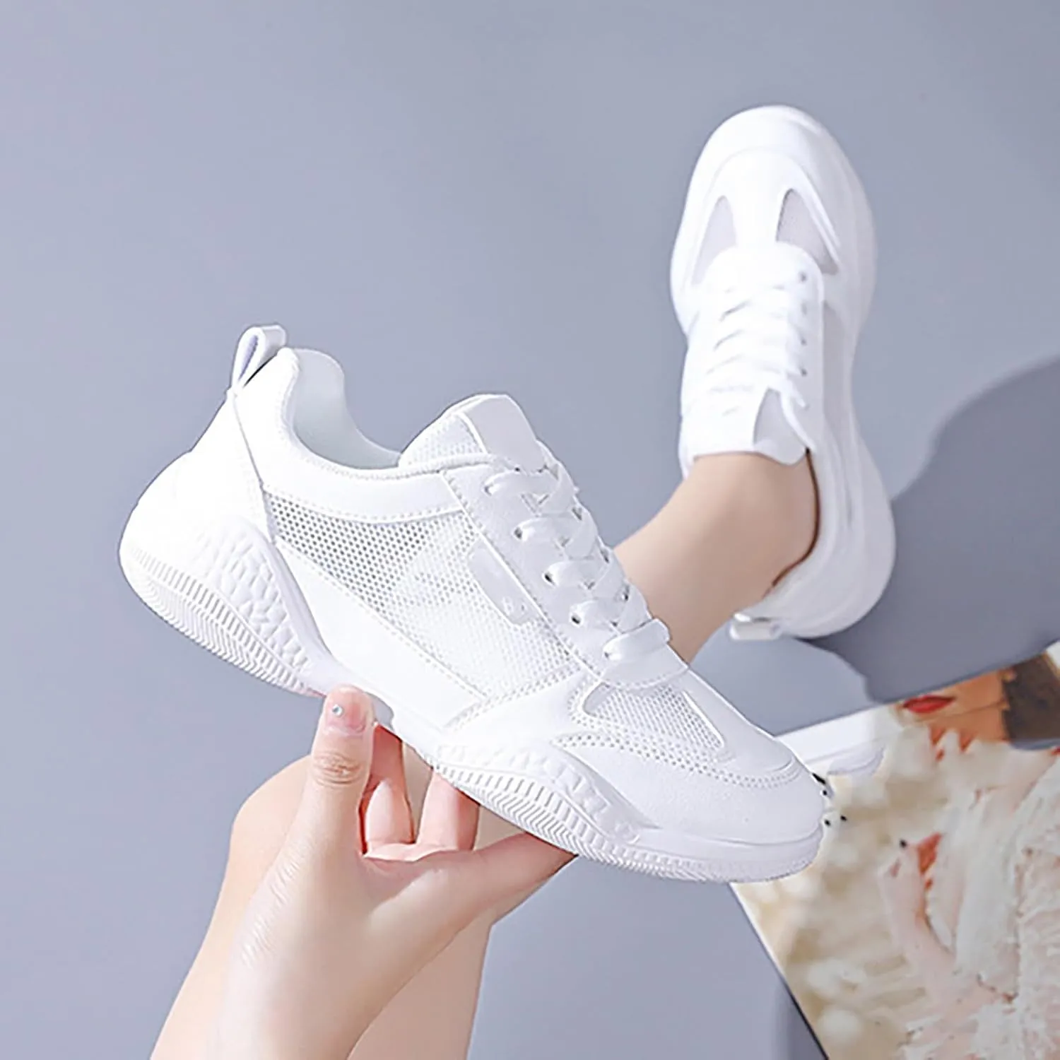 Slip On Shoes Women Wide Width Shoes Casual High Top Sneakers Women's Walking Lightweight Tennis Fashion Basketball Shoe Loafers Casual Slip On