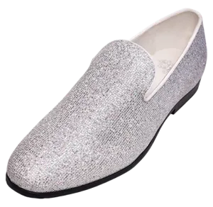 Sliver Grey Men's Luxury Shoes Style Slip-On Loafer Style No : LF8891