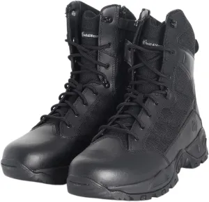 Smith & Wesson Men's Scout Hot Weather Polishable Toe Military Tactical Boots Side Ziper Work Combat Trooper Leather Boots (6-8 Inches)