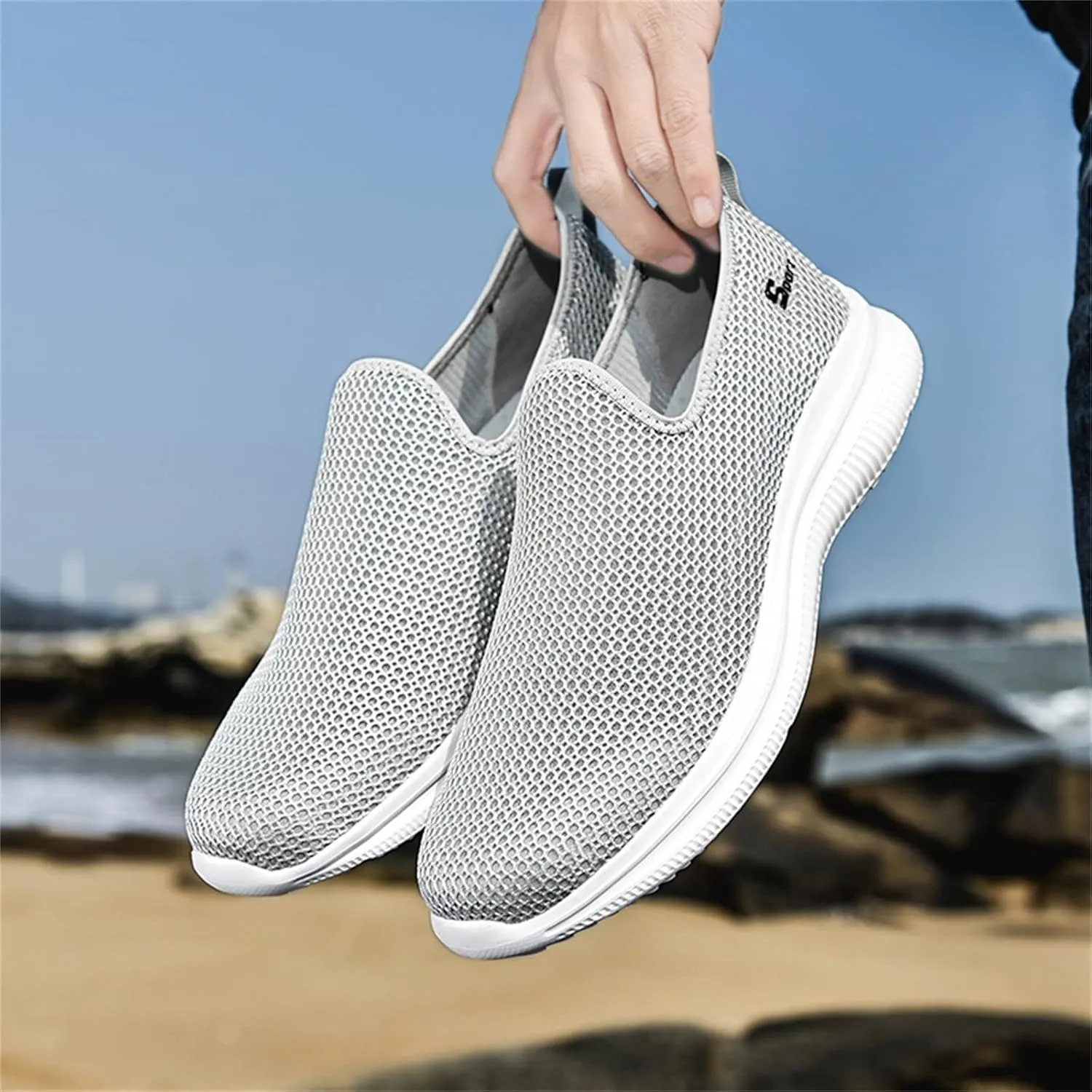 Sneakers for Women Walking Shoes Non Slip Lightweight Slip On Shoes Women Casual Shoes Dressy Casual White Platform Sneakers Slip On Tennis Shoe White Loafers
