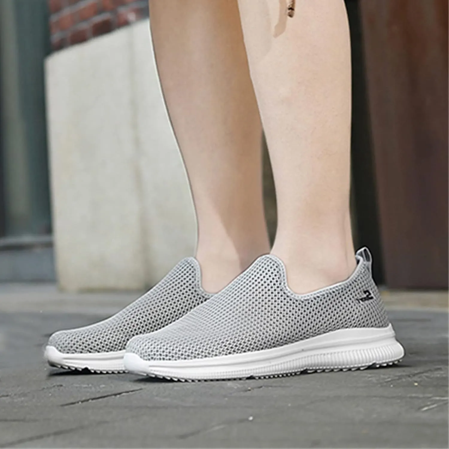 Sneakers for Women Walking Shoes Non Slip Lightweight Slip On Shoes Women Casual Shoes Dressy Casual White Platform Sneakers Slip On Tennis Shoe White Loafers
