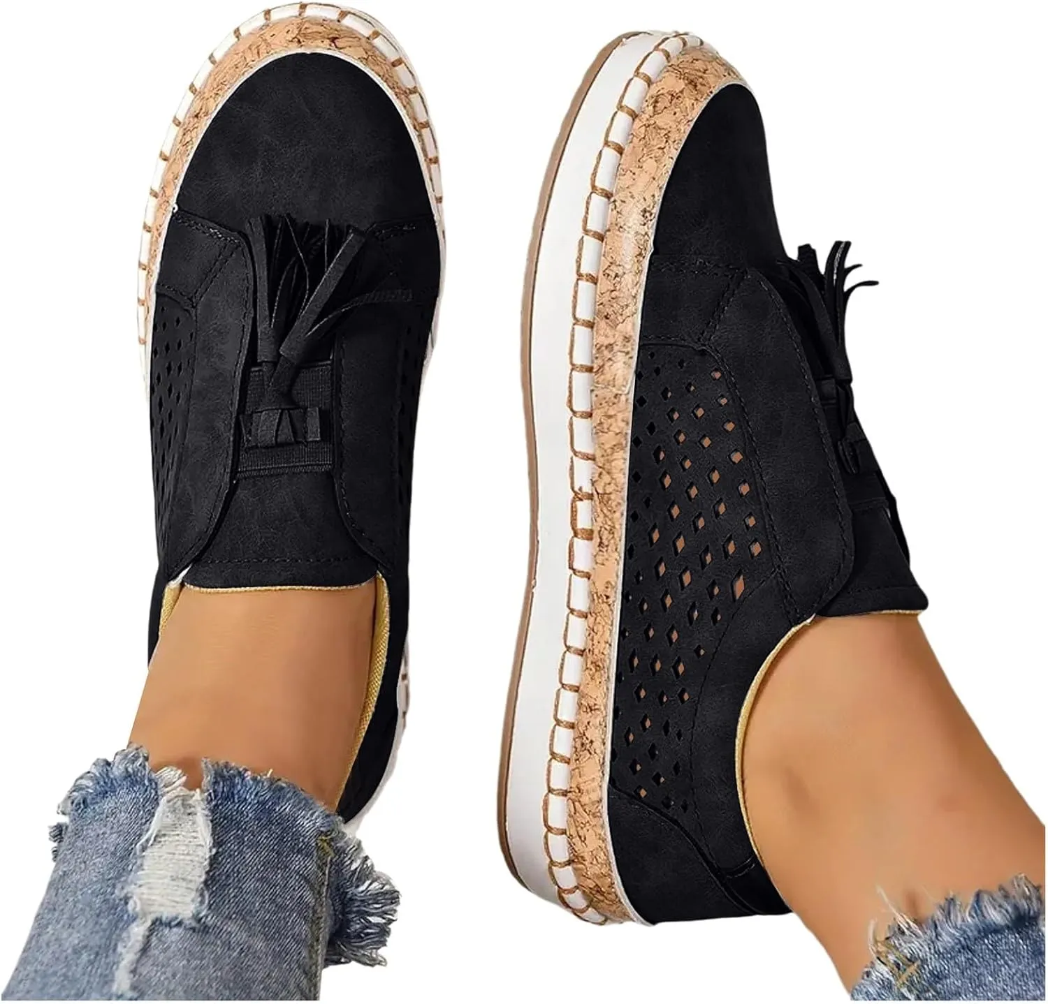 Sneakers for Women, Women Round Toe Canvas Flats Shoes Slip On Shoes Casual Sport Shoes Walkings Shoes Office Loafers