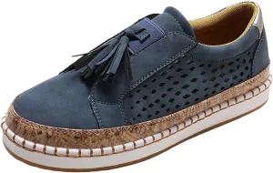 Sneakers for Women, Women Round Toe Canvas Flats Shoes Slip On Shoes Casual Sport Shoes Walkings Shoes Office Loafers