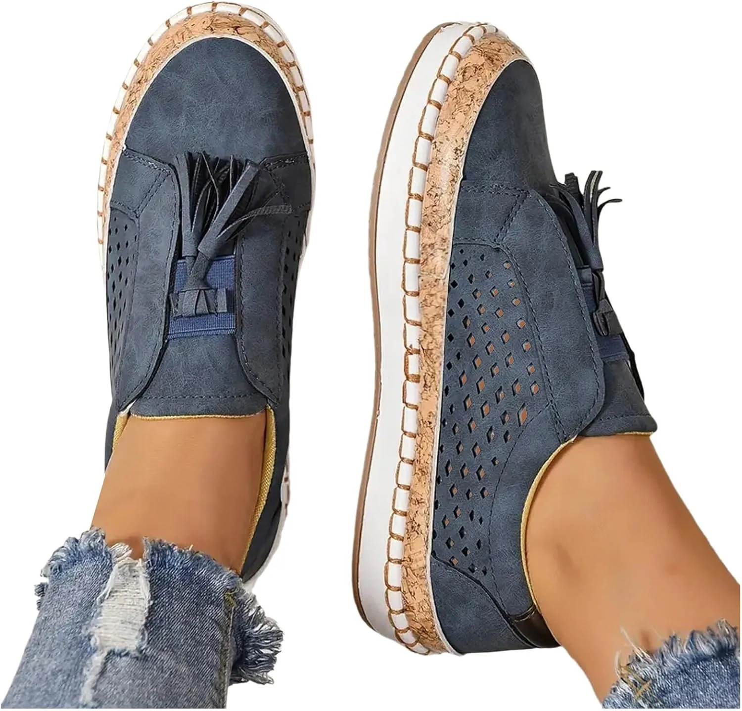 Sneakers for Women, Women Round Toe Canvas Flats Shoes Slip On Shoes Casual Sport Shoes Walkings Shoes Office Loafers