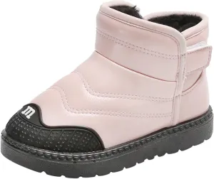 Snow Boots Girls Boys Warm Winter Zipper Boots Lace up Waterproof Combat Shoes Fashion Snow Boots Waterproof Lace up Duck Boots