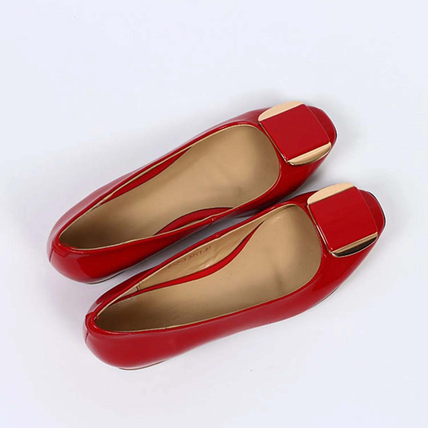 Soft Sole Square Toe Leather Flat Heel Loafers