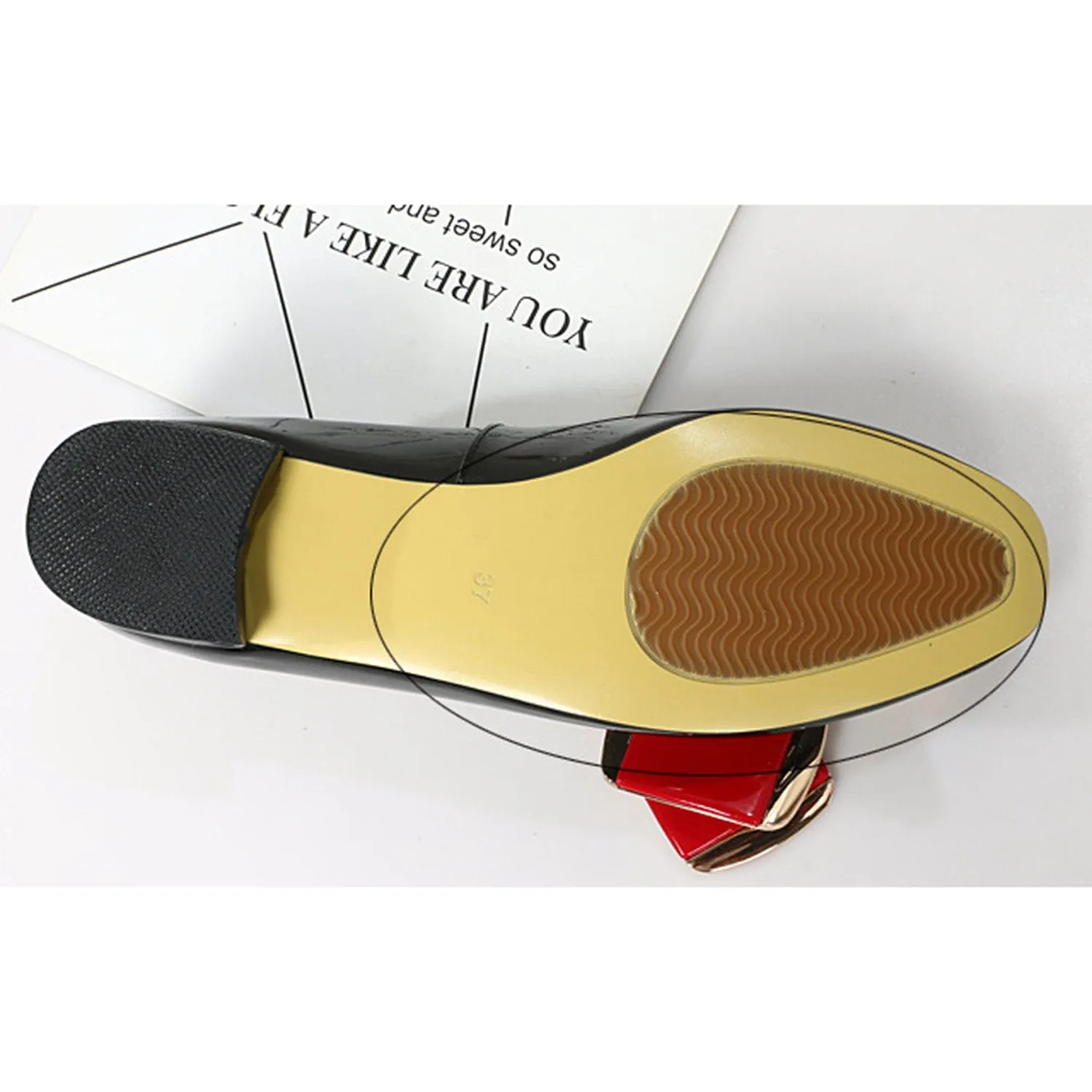 Soft Sole Square Toe Leather Flat Heel Loafers