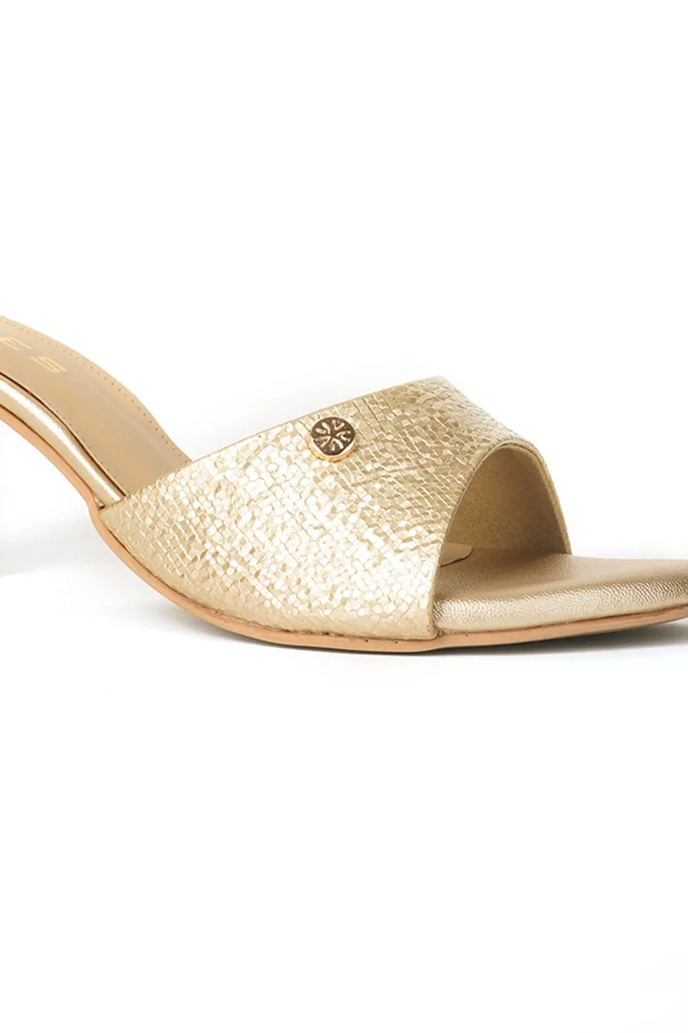 SOLES Ethnic Slip On Block Heels