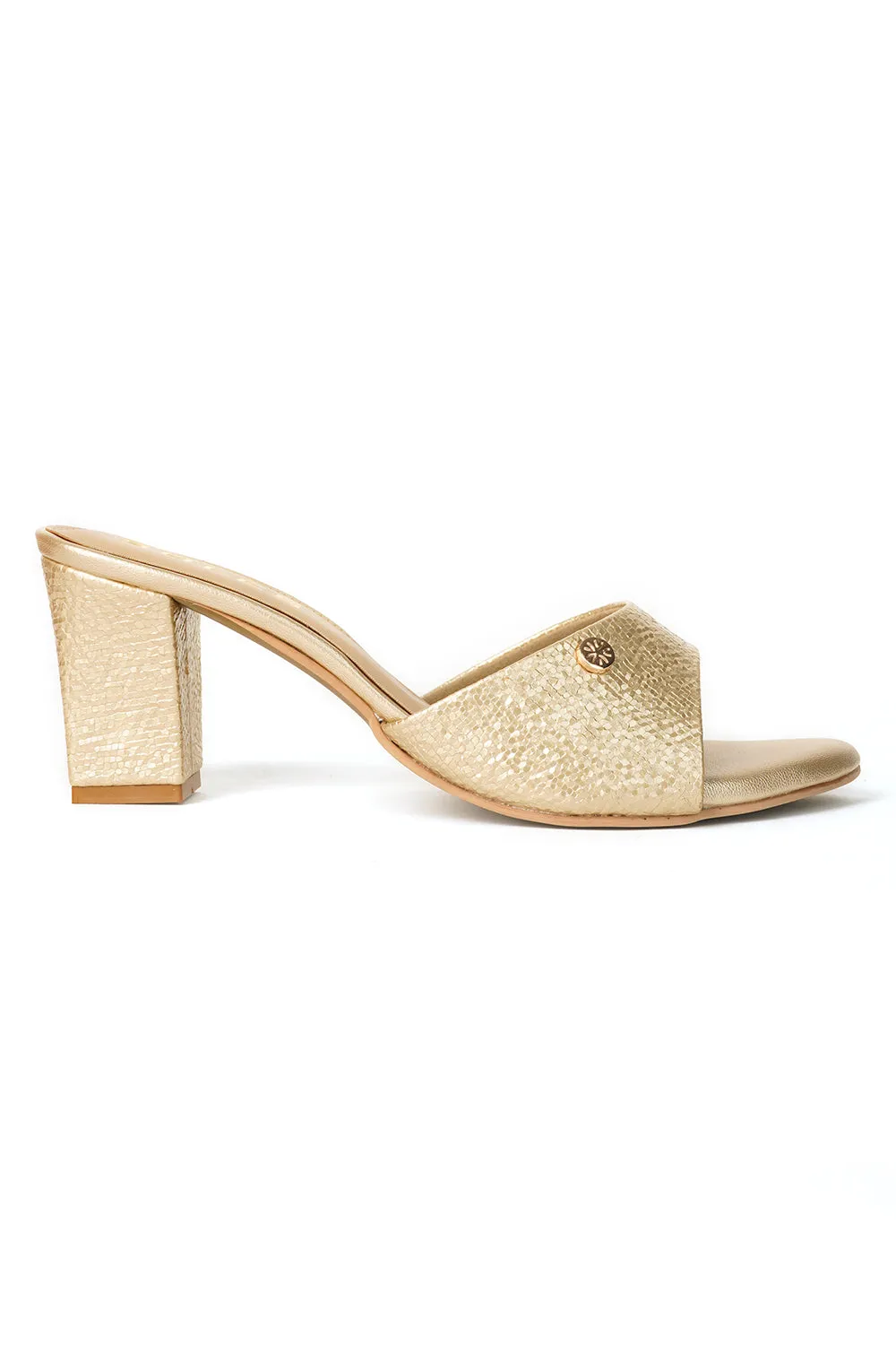 SOLES Ethnic Slip On Block Heels