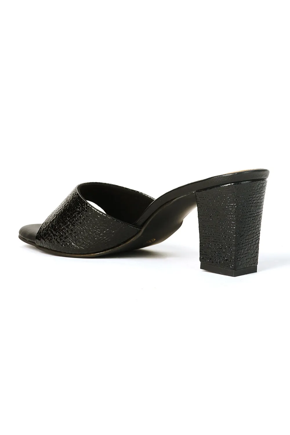 SOLES Ethnic Slip On Block Heels