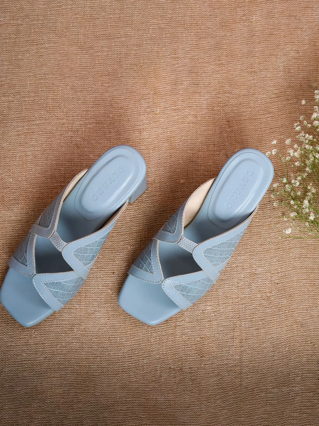Souk Double Cross Mules Blue Lagoon